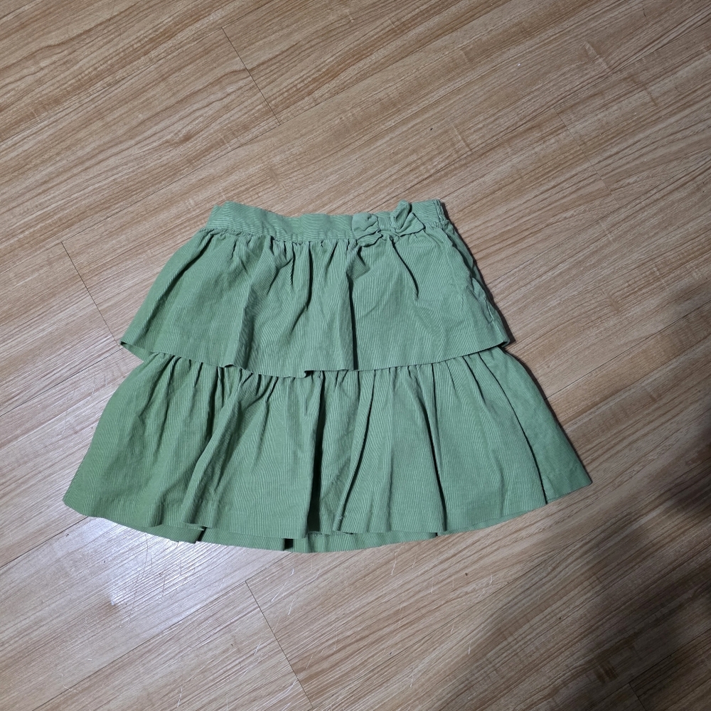 Janie And Jack Corduroy Green Skirt Size 8 Easter Spring
